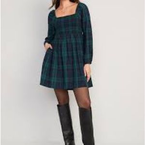 Plaid linen old navy dress